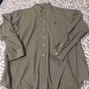 Ralph Lauren Men’s XL Green & Beige Checkered Shirt❗️